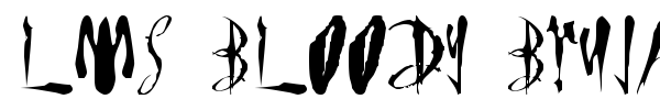 LMS Bloody Brujah font preview